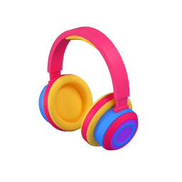 Headphones 3d icon